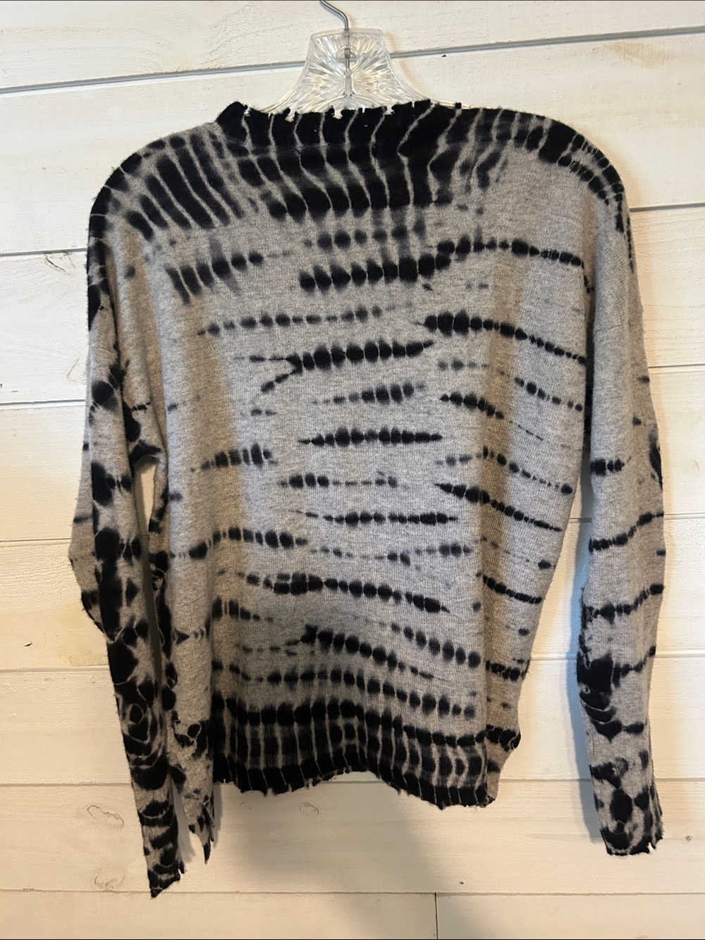 Design History Black and Gray Tie-Dye Crew Neck Sweater - Picture 8 of 8